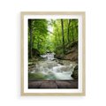 Plakat w ramie 50x70 - Plączący się strumień - rzeka, strumień - rama drewno