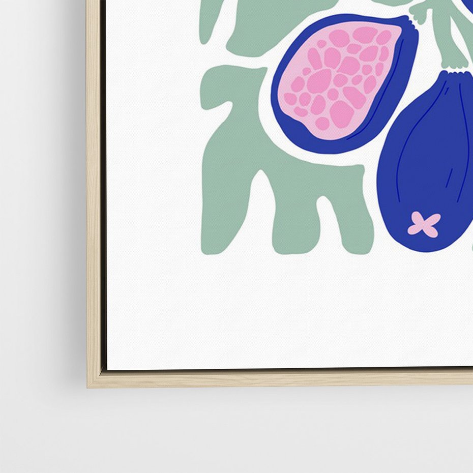 Obraz w ramie 80x120 - Figi Fioletu - figi, sztuka nowoczesna - rama drewno