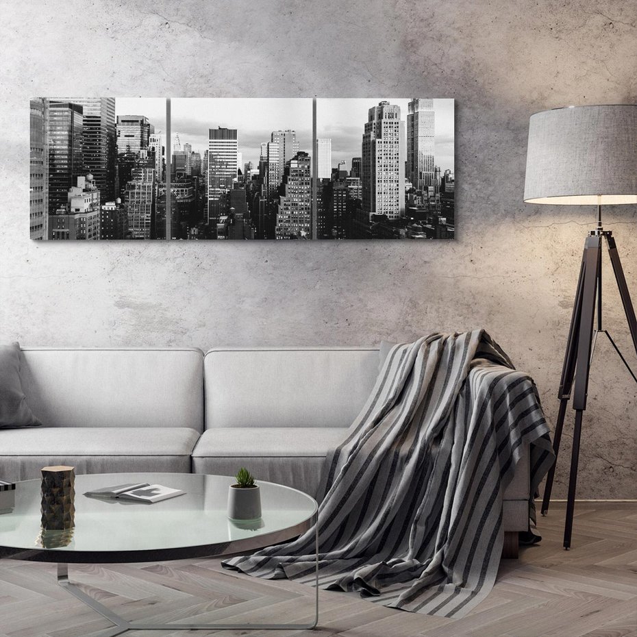 Obraz na płótnie 120x40 - Wibracje Miejskiego Życia - miasto, wieżowce