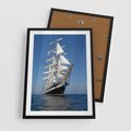 Plakat w ramie 50x70 - Podróż na Żaglowcu Przygody - żaglowiec, podróż - rama czarna