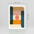 Plakat w ramie 50x70 - Geometryczna Ekspresja - geometria, plakat - rama biała