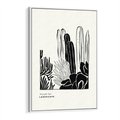 Obraz w ramie 80x120 - Boho Oaza - kaktusy, rośliny - rama biała