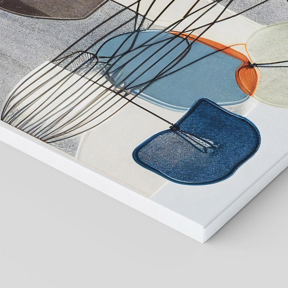 Obraz na płótnie 100x70 - Szary Modern - roślinne inspiracje, abstrakcja