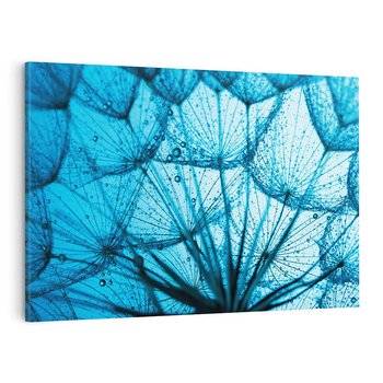 Obraz na płótnie 70x50 - Lekkość dmuchawca wśród kwiatów - dmuchawiec, kwiaty