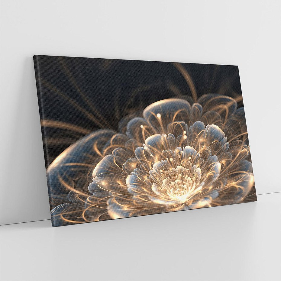 Obraz na płótnie 100x70 - Nowoczesny Kwiat - kwiat, nowoczesny