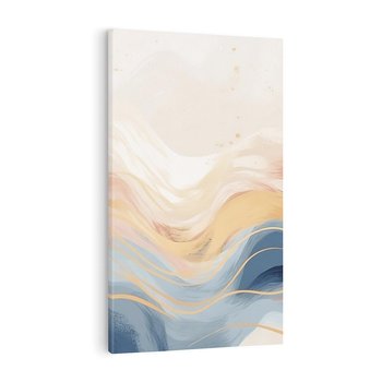 Obraz na płótnie 70x100 - Ukojenie Współczesności - abstrakcyjne fale, gładkie linie