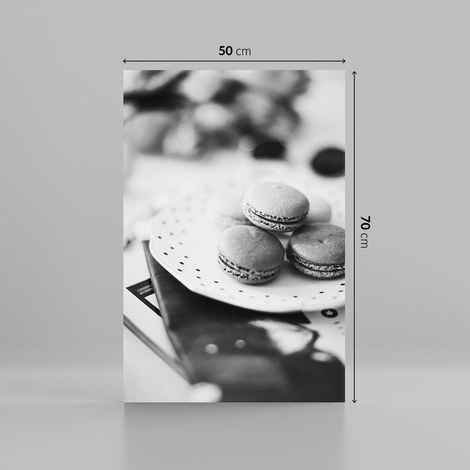 Obraz na płótnie 50x70 - Makaroniki w Szarości - czarno biała fotografia, plakat