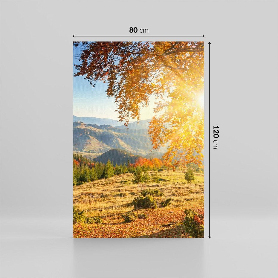 Obraz na płótnie 80x120 - Bliskość natury - góry, drzewo