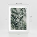 Plakat w ramie 30x40 - Palmy w Zgaszonej Zieleni - palmy, tropikalne liście - rama biała