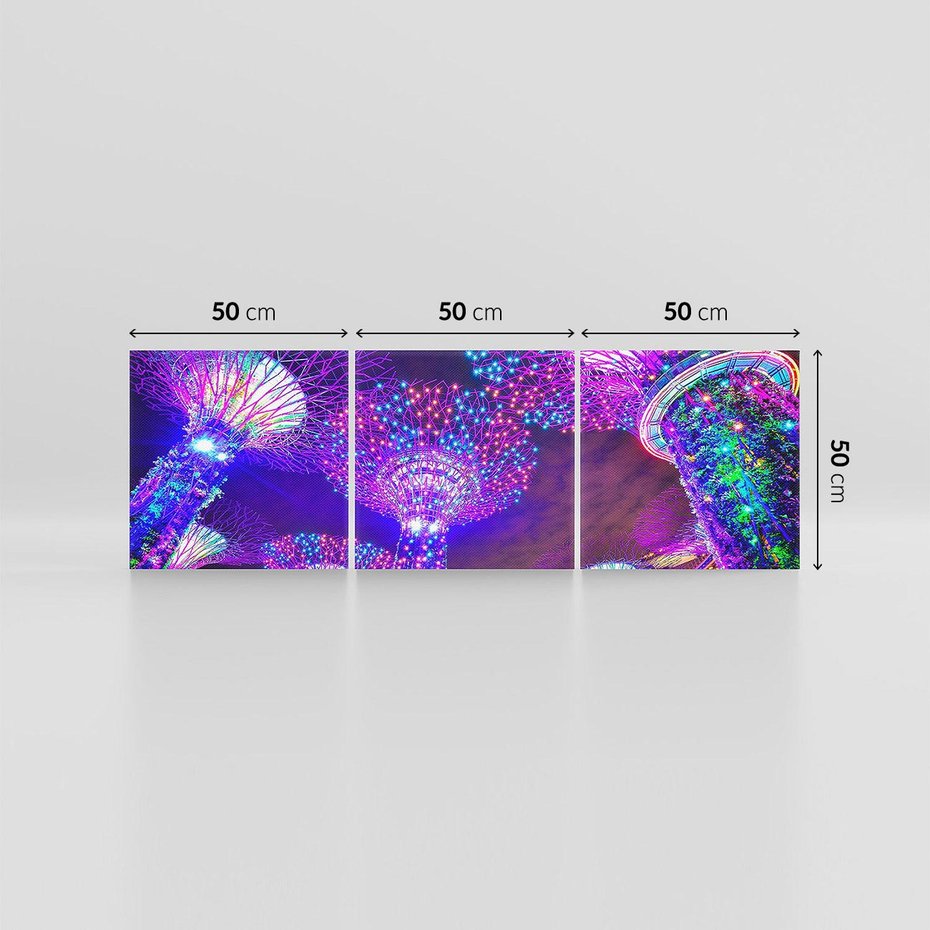 Obraz na płótnie 150x50 - Azja: nocne światła architektury - Azja, noc