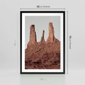 Plakat w ramie 50x70 - Surowość Pustyni - pustynia, kanion - rama czarna