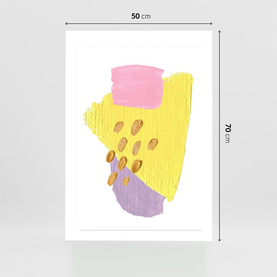 Plakat bez ramy 50x70 - Refleksje Akwarelowych Widoków - akwarela, minimalizm