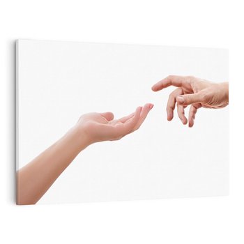 Obraz na płótnie 120x80 - Dłonie Miłości - Siła Dotyku - dłonie, kobieta