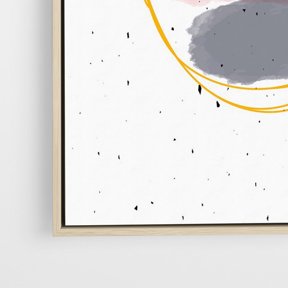 Obraz w ramie 80x120 - Migocące Odbicia - abstrakcyjna kompozycja, jak ręcznie malowana - rama drewno