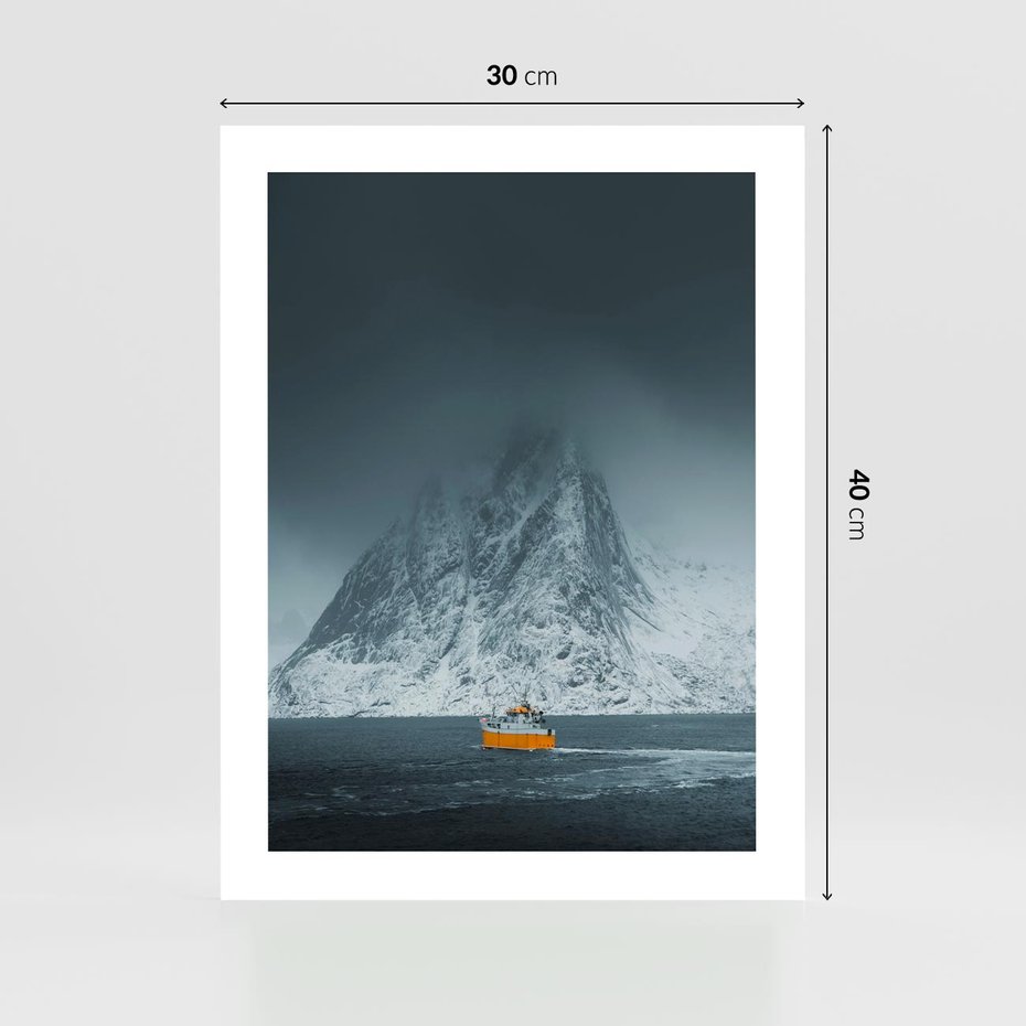 Plakat bez ramy 30x40 - Skandynawski pejzaż - skadynawski, pejzaż