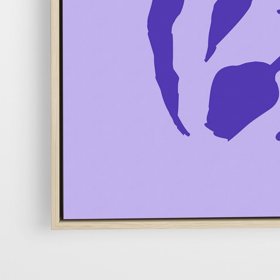 Obraz w ramie 80x120 - Boho Sztuka Wolności - kwiaty, energetyczne fioletowe tło - rama drewno