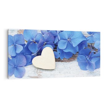 Obraz na płótnie 100x50 - Kwiatowe serce - kwiaty, serce