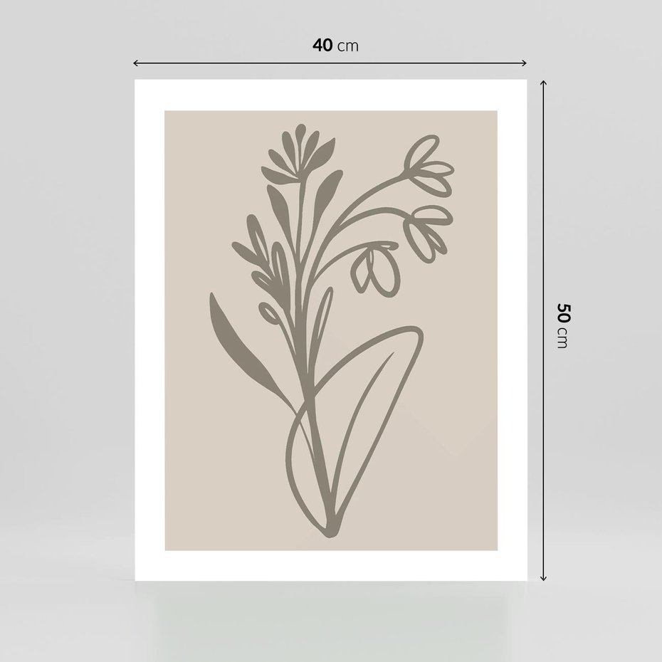 Plakat bez ramy 40x50 - Kwiatowe Spektrum - nowoczesny plakat, subtelna sztuka