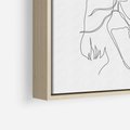 Obraz w ramie 50x50 - Bezgraniczne Przenikanie - para zakochanych, kobieta i mężczyzna - rama drewno