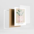 Plakat w ramie 40x50 - Boho Refleksje Natury - gałązki w wazonie, typografia - rama biała