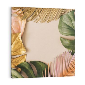 Obraz na płótnie 40x40 - Monstera Liście Kwiat - monstera, liście