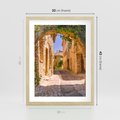 Plakat w ramie 30x40 - Malownicza uliczka w perspektywie - uliczka, perspektywa - rama drewno