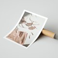 Plakat bez ramy 30x40 - Urok Pudrowego Różu - zdjęcie, moda
