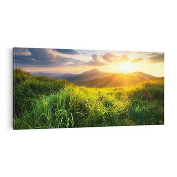 Obraz na płótnie 140x70 - Bliskość Natury - góry, łąka