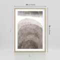 Plakat w ramie 50x70 - Przenikające Kształty - rozmyte cienie, abstrakcja - rama drewno
