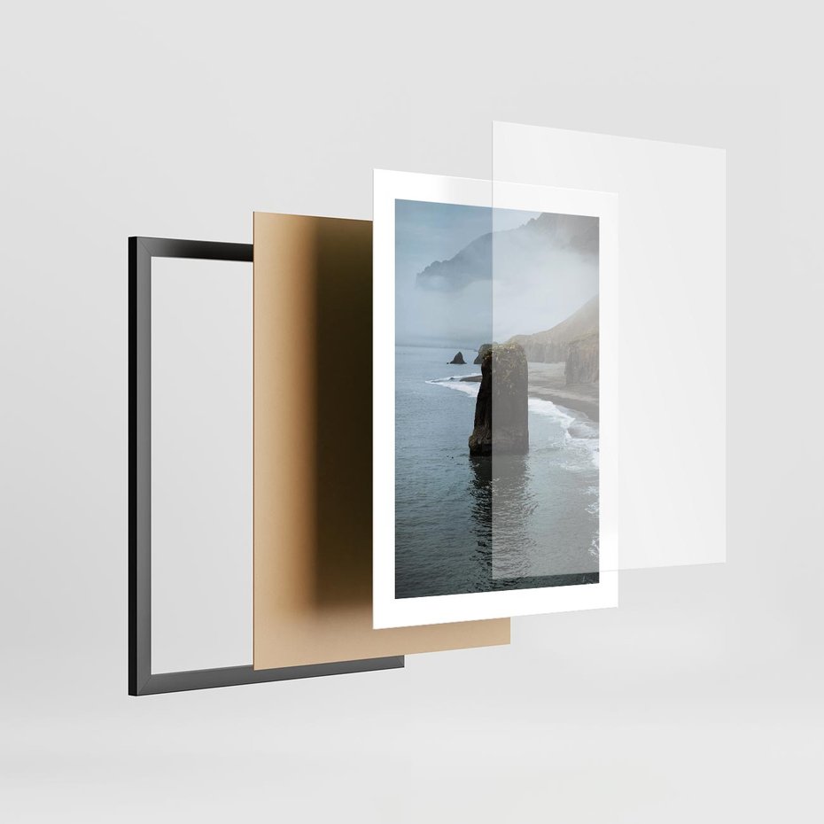 Plakat w ramie 30x40 - Mistyczna Aura - morze, mgła - rama czarna