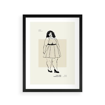 Plakat w ramie 30x40 - Ekspresja Wewnętrznych Emocji - kobieta, samoakceptacja - rama czarna