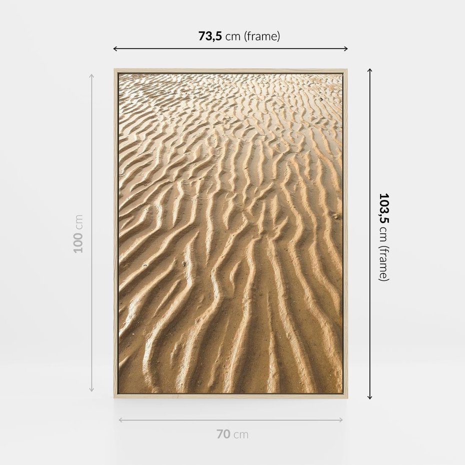 Obraz w ramie 70x100 - Piasek i Nieskończoność - pustynia, piasek - rama drewno