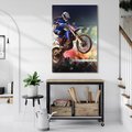 Obraz na płótnie 80x120 - Adrenalina na motocyklu cross - motocykl, cross