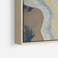 Obraz w ramie 70x100 - Melancholijne oddechy pędzla - abstrakcyjne formy, zgaszone kolory - rama drewno
