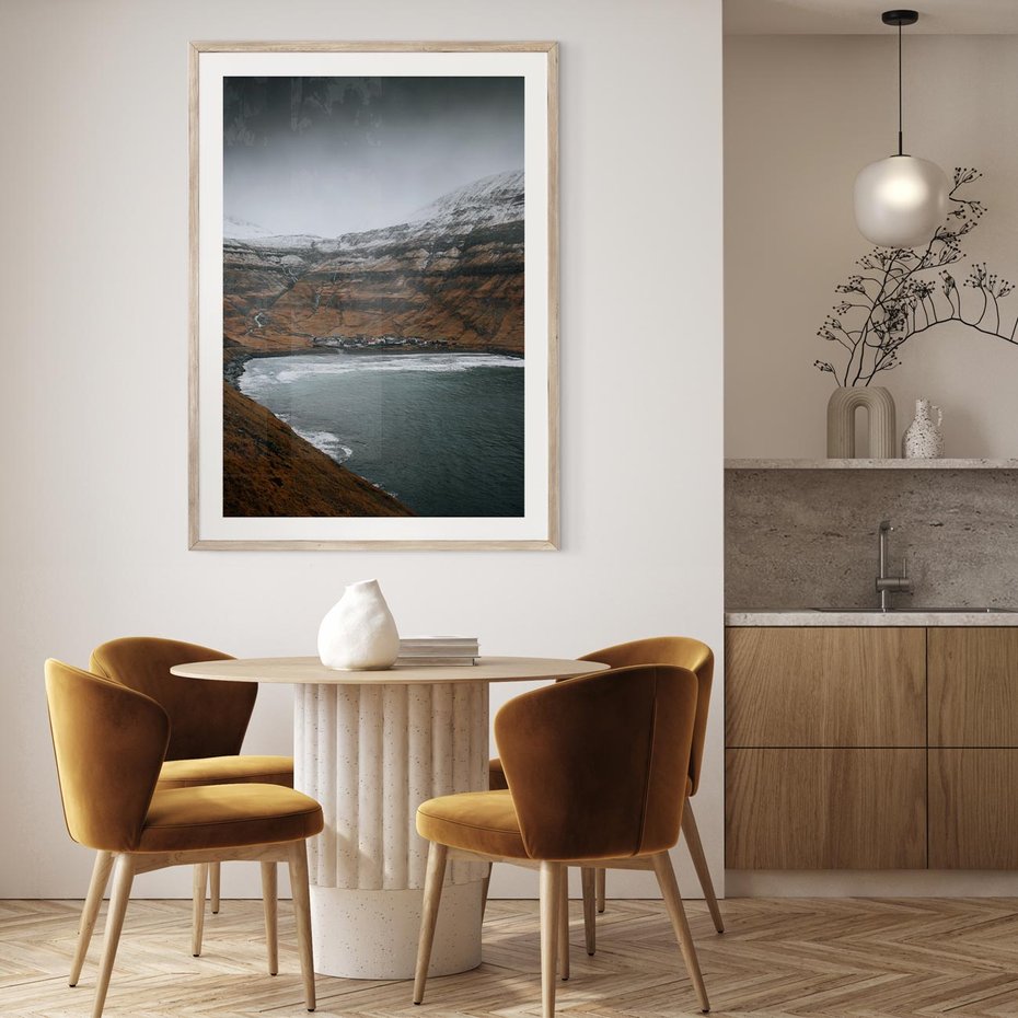 Plakat w ramie 30x40 - Spektakularna Przyroda - fiordy, Norwegia - rama drewno