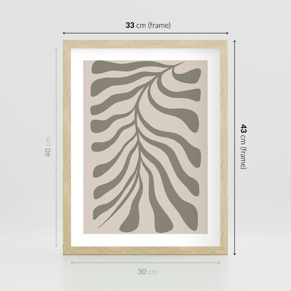 Plakat w ramie 30x40 - Zaklęte Kształty - nowoczesna sztuka, plakat modern - rama drewno