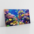 Obraz na płótnie 140x70 - Podwodne Zaczarowanie - kolorowa rafa koralowa, ukwiały