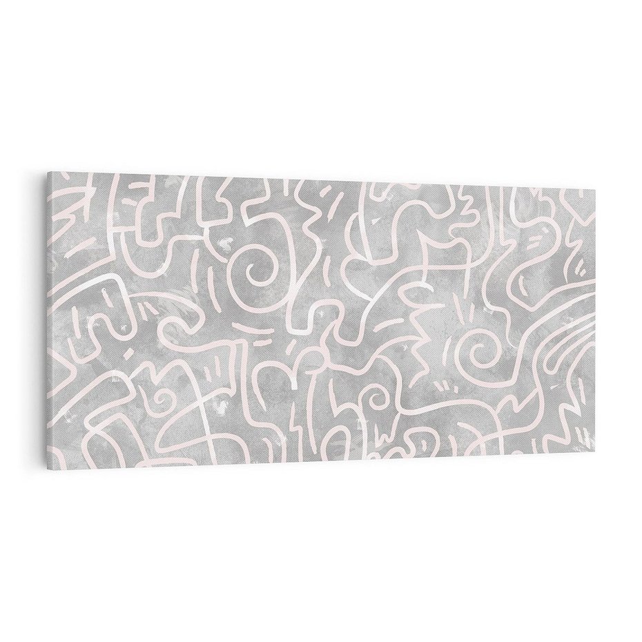 Obraz na płótnie 100x50 - Sploty odblasków i zawirowań - abstrakcyjne rysunki, wzorek