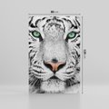 Obraz na płótnie 80x120 - Magia Białego Tygrysa - biały, tygrys