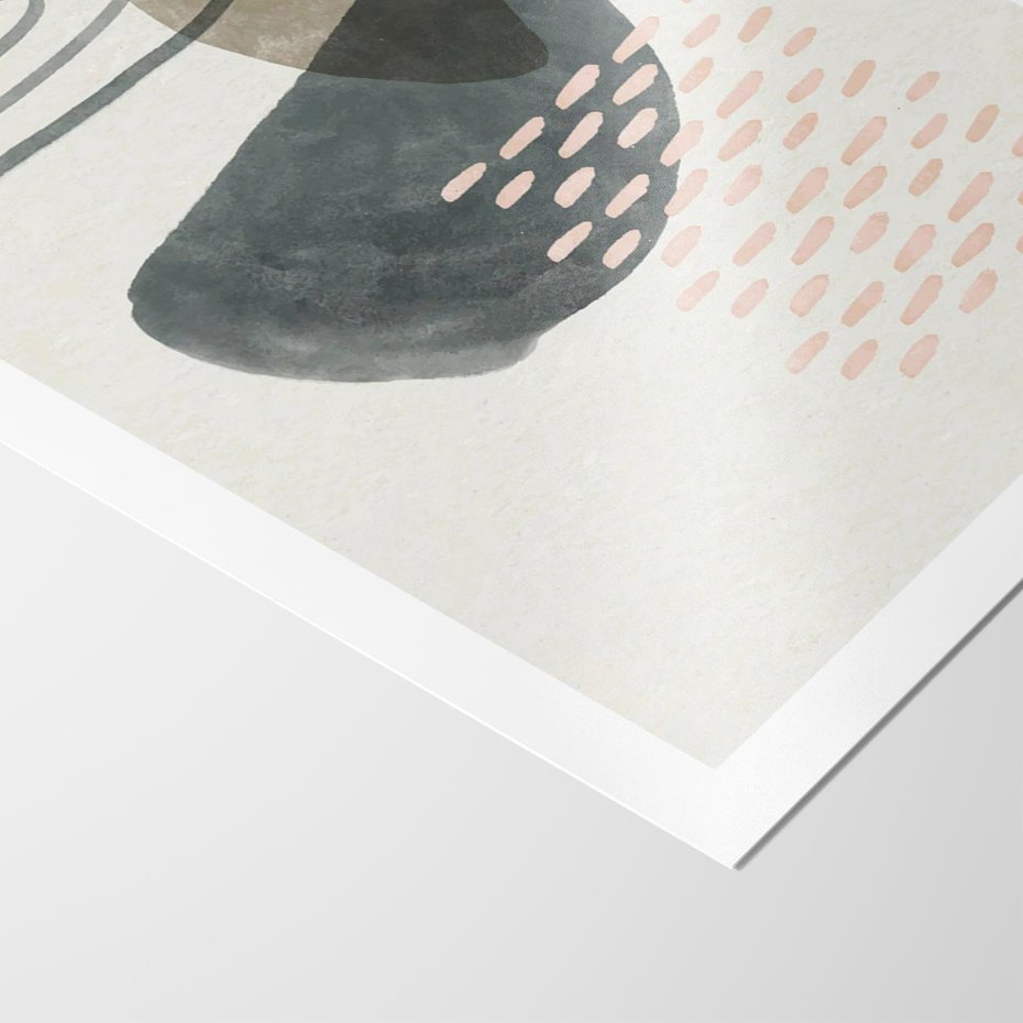 Plakat bez ramy 40x50 - Geometria w Beżowych Odcieniach - abstrakcja, geometria