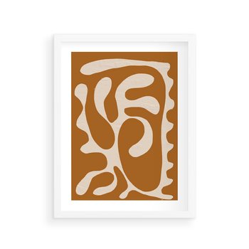 Plakat w ramie 40x50 - Wnętrza Akwarelowej Wyobraźni - abstrakcyjny obraz, plakat - rama biała