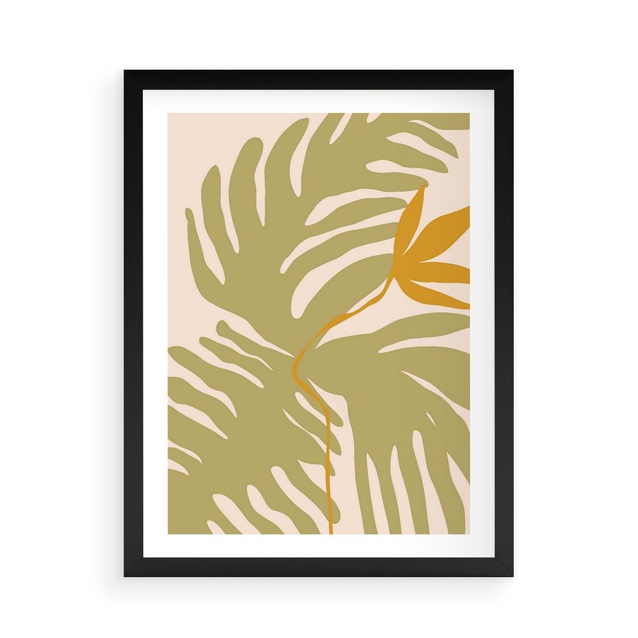 Plakat w ramie 50x70 - Konturem Zmiękczane - minimalistyczny obraz, nowoczesny - rama czarna