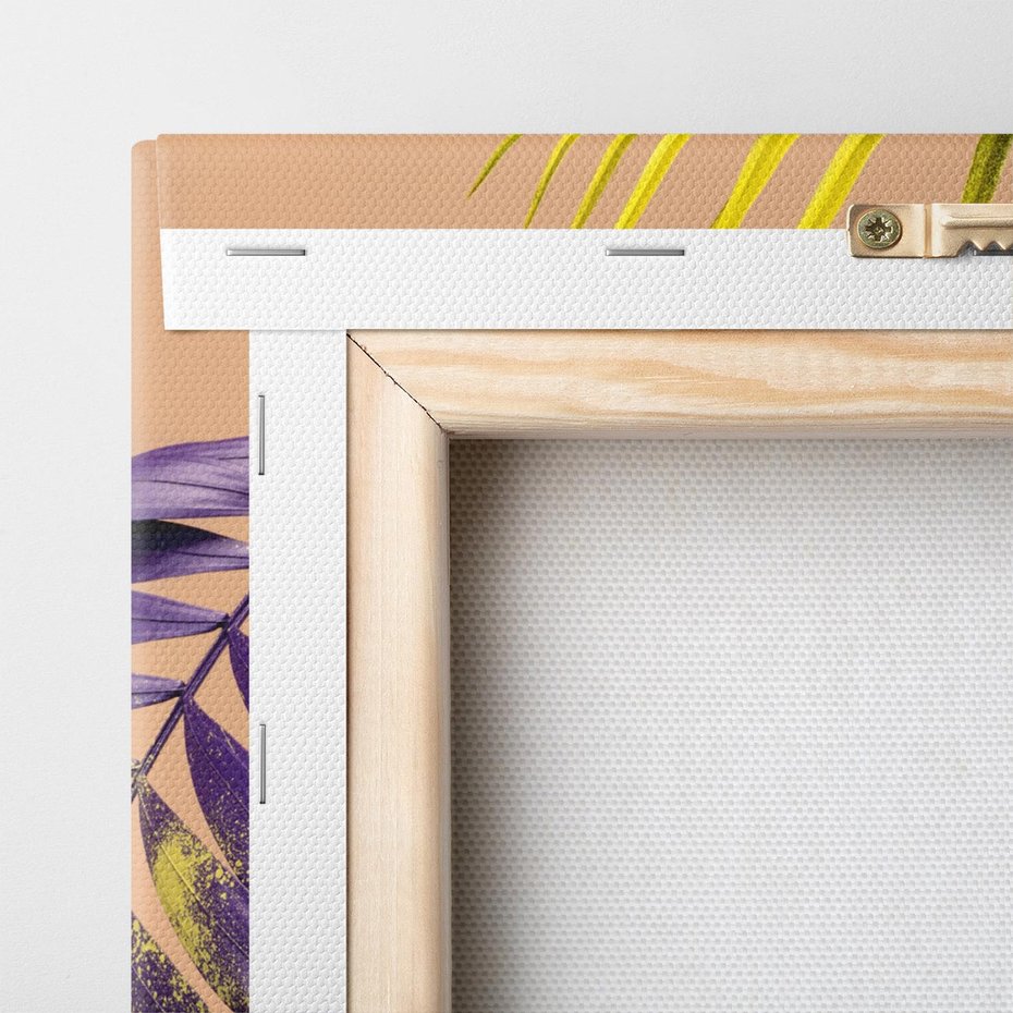 Obraz na płótnie 120x80 - Delikatne Piękno - palma, pastele