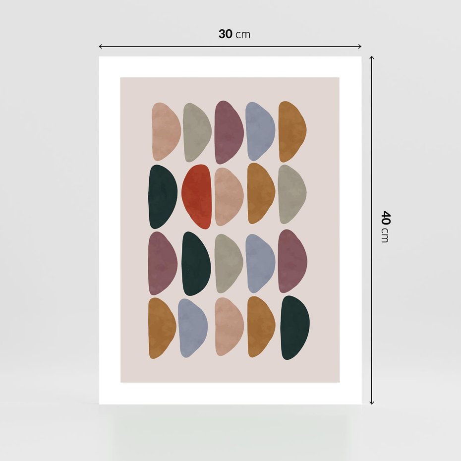 Plakat bez ramy 30x40 - Granice Boho - abstrakcyjny obraz, geometryczna kompozycja