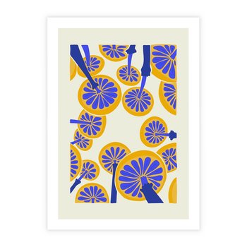 Plakat bez ramy 21x30 - Malowane w słońcu - abstrakcyjna kompozycja, grzyby