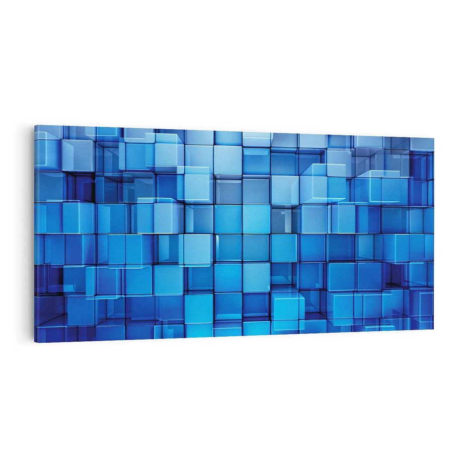Obraz na płótnie 120x60 - Abstrakcyjne 3D: Kolorowe bloki - abstrakcja, 3d