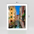 Plakat bez ramy 40x50 - Romantyczna Gondola - Wenecja, gondola