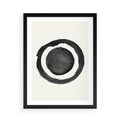 Plakat w ramie 50x70 - Bezgraniczne Widoki - abstrakcyjne plamy okręgi, akwarelowe - rama czarna
