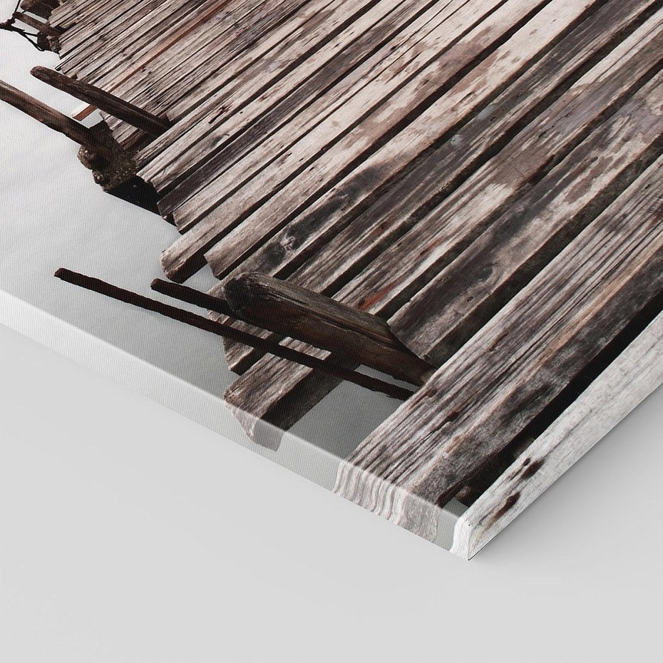 Obraz na płótnie 50x70 - Spokój nad Jeziorem - pomost, jezioro