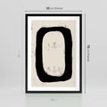 Plakat w ramie 50x70 - Wnętrza Kształtów - abstrakcja, minimalizm - rama czarna